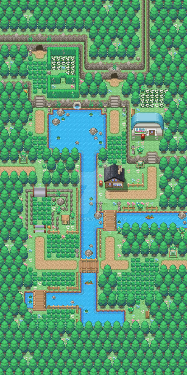 Map Pokemon : Route-3 for new fangame by Eurons on DeviantArt