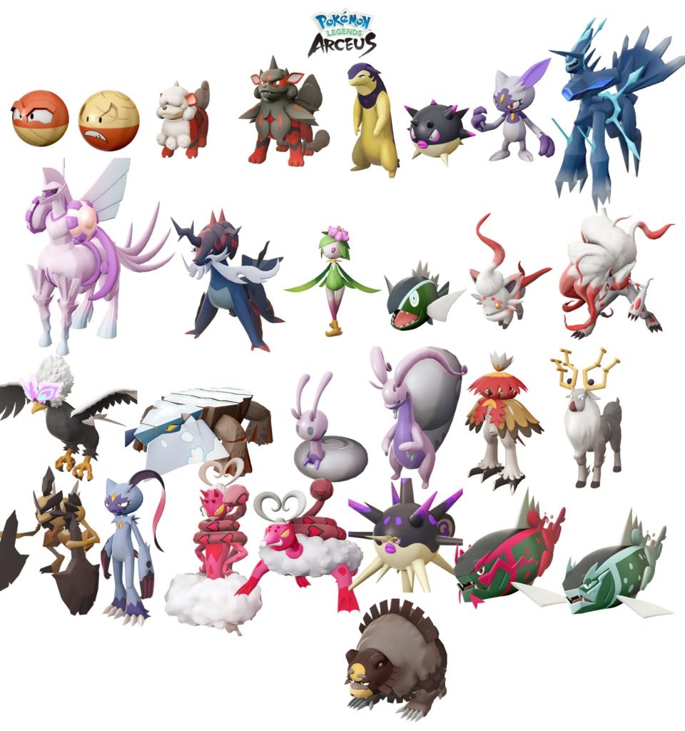 What Pokémon are in Pokémon Legends: Arceus?