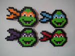 8-bit Ninja Turtle Magnets by blargofdoom