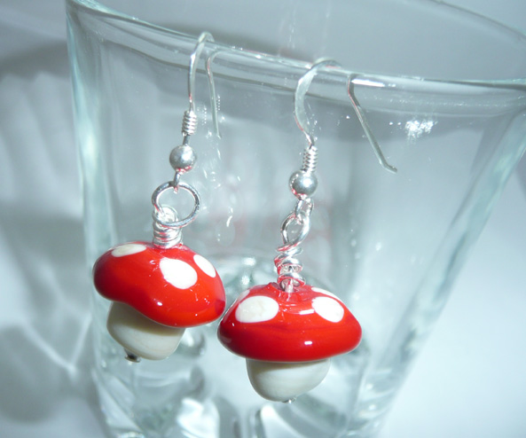 Mushroom earrings