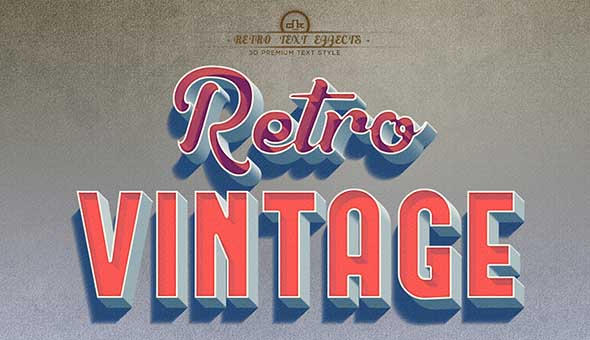 Retro Vintage Text Style Photoshop Template by dkasparov on DeviantArt