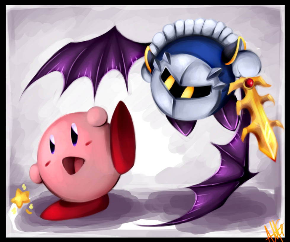 Mini Kirby and Meta Knight by WalkingMelonsAAA on DeviantArt.