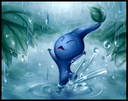 A Splash of Rain - Blue Pikmin