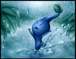 A Splash of Rain - Blue Pikmin by WalkingMelonsAAA