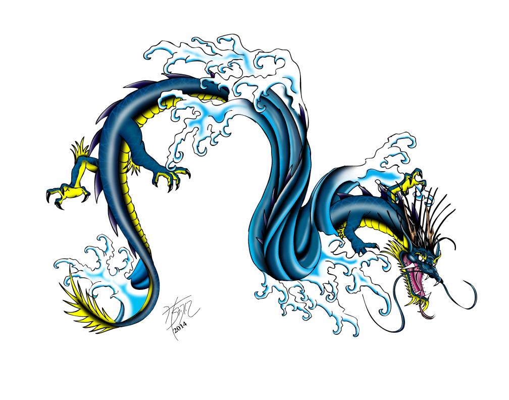 Water Dragon Tattoo by baldferretgraphics on DeviantArt