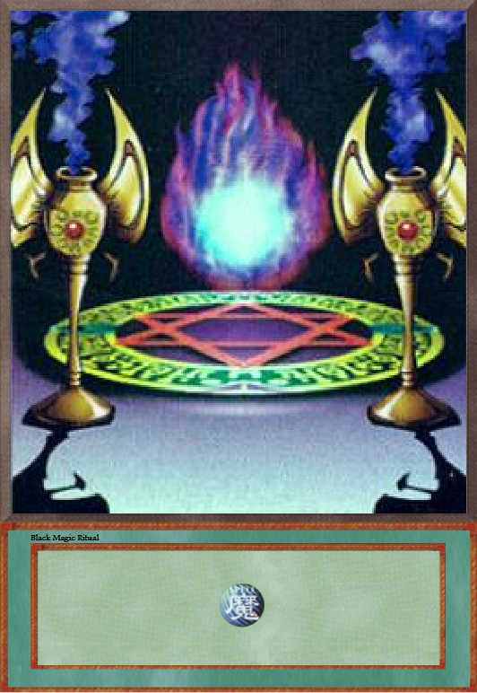 Black Magic Ritual Ritual de Magia Negra Tarjeta de anime Yugioh Orica Black Magic Ritual