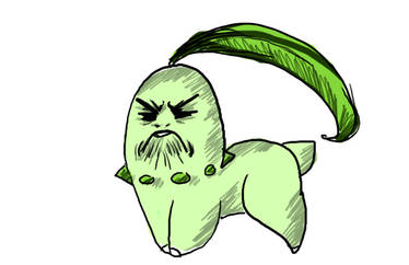 Chikorita is very angry.