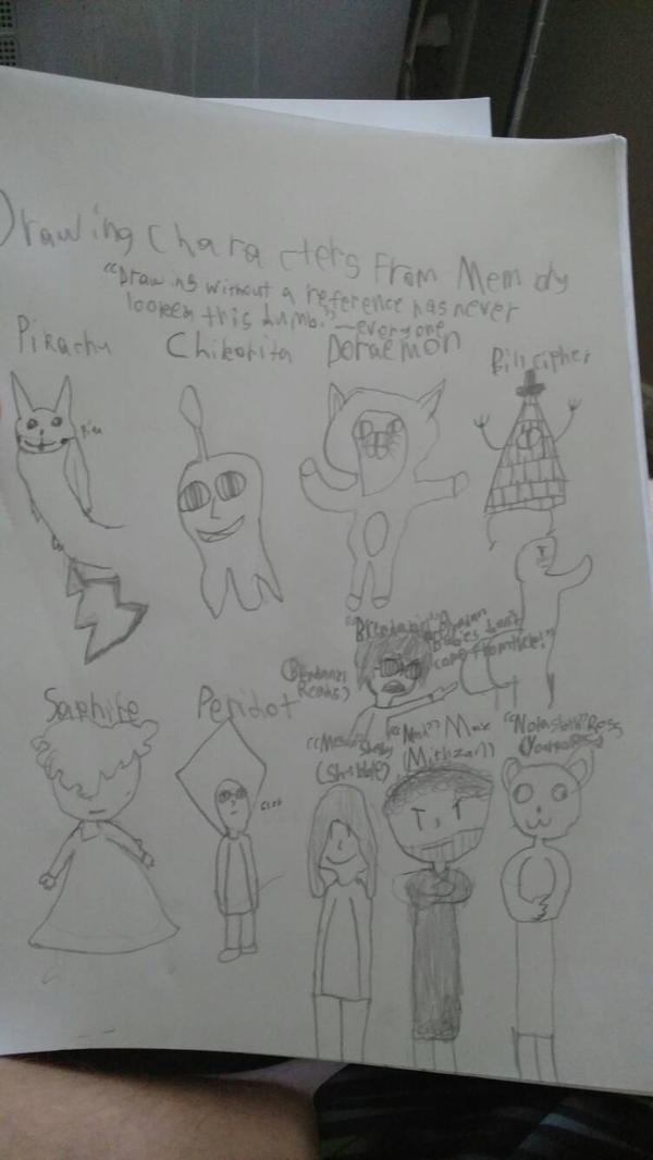 Drawing Characters From Memory by antiherosenpai on DeviantArt