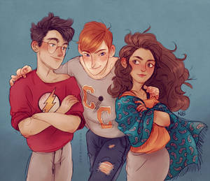 Harry, Hermione, Ron