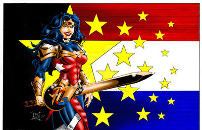 Wonder Woman and Sword PRINT