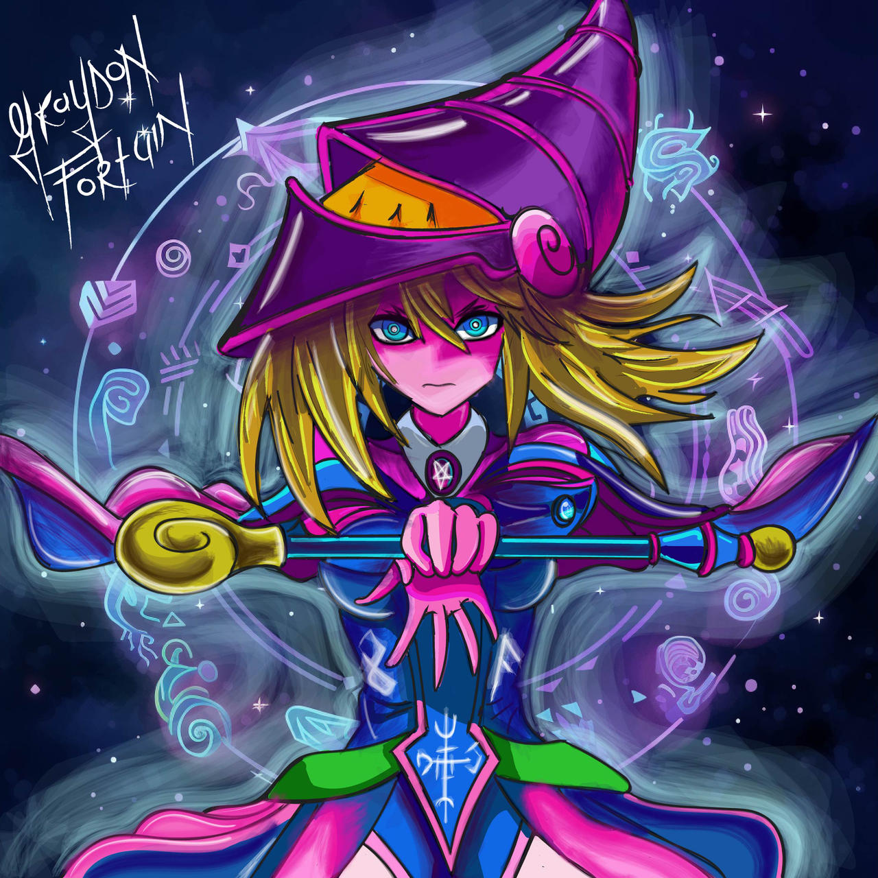 Graylien Dark Magician Girl - Yu Gi Oh - by Graydon Fortuin by Graylien333 on ...