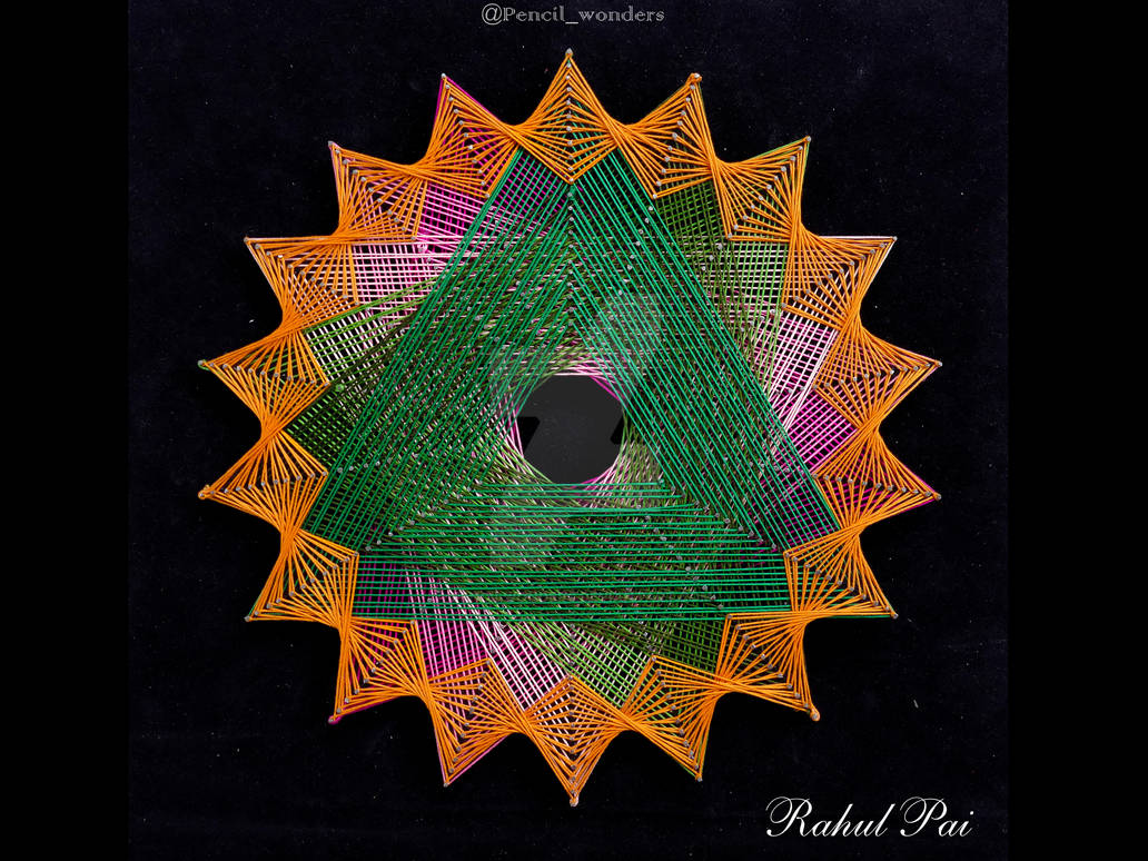 Shape Pattern String String art Colored pattern-2 by PencilWonders on DeviantArt