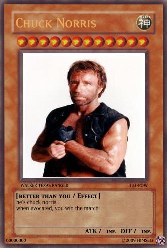 chuck norris yugioh card Chuck Norris, the Legend