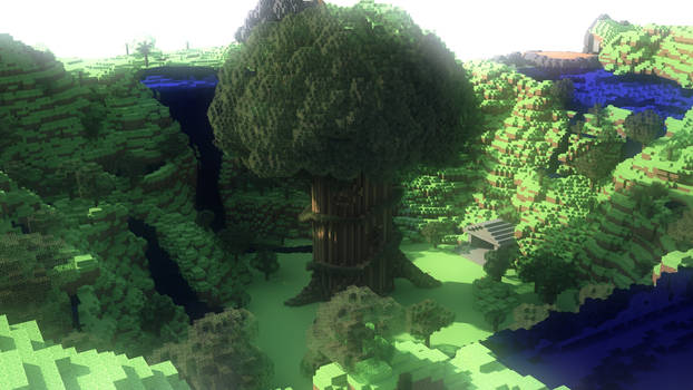 Cinema 4D -- Minecraft wallpaper