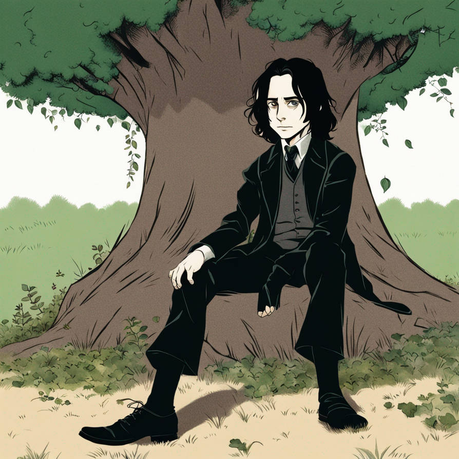 Snape Tree Scene Young Severus Snape under a tree by zSpirall on DeviantArt