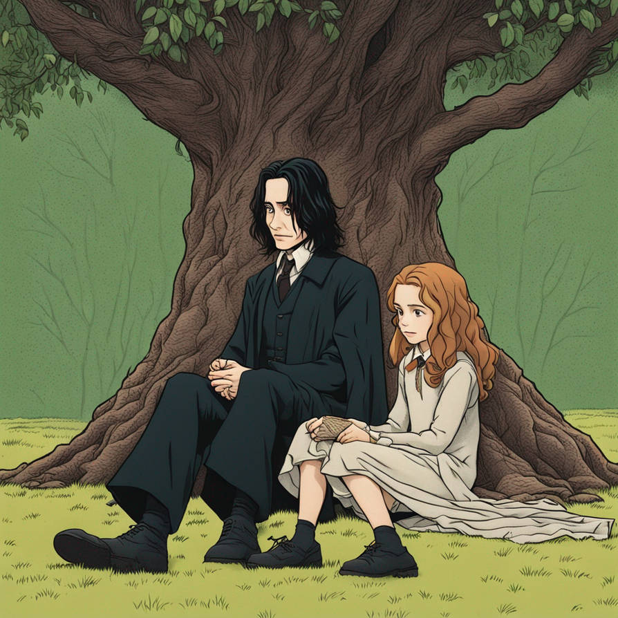 Snape Tree Scene Young Severus Snape under a tree with Hermione Gra by zSpirall on ...