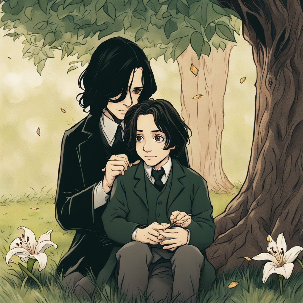 Snape Tree Scene Young Severus Snape under a tree with Lily by zSpirall on DeviantArt