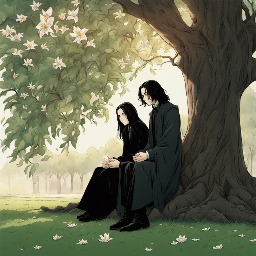 Snape Tree Scene Young Severus Snape under a tree with Lily by zSpirall on DeviantArt