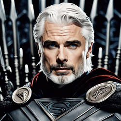 White hair white beard Superman Tom Welling iron t