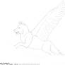 Winged Wolf LineArt