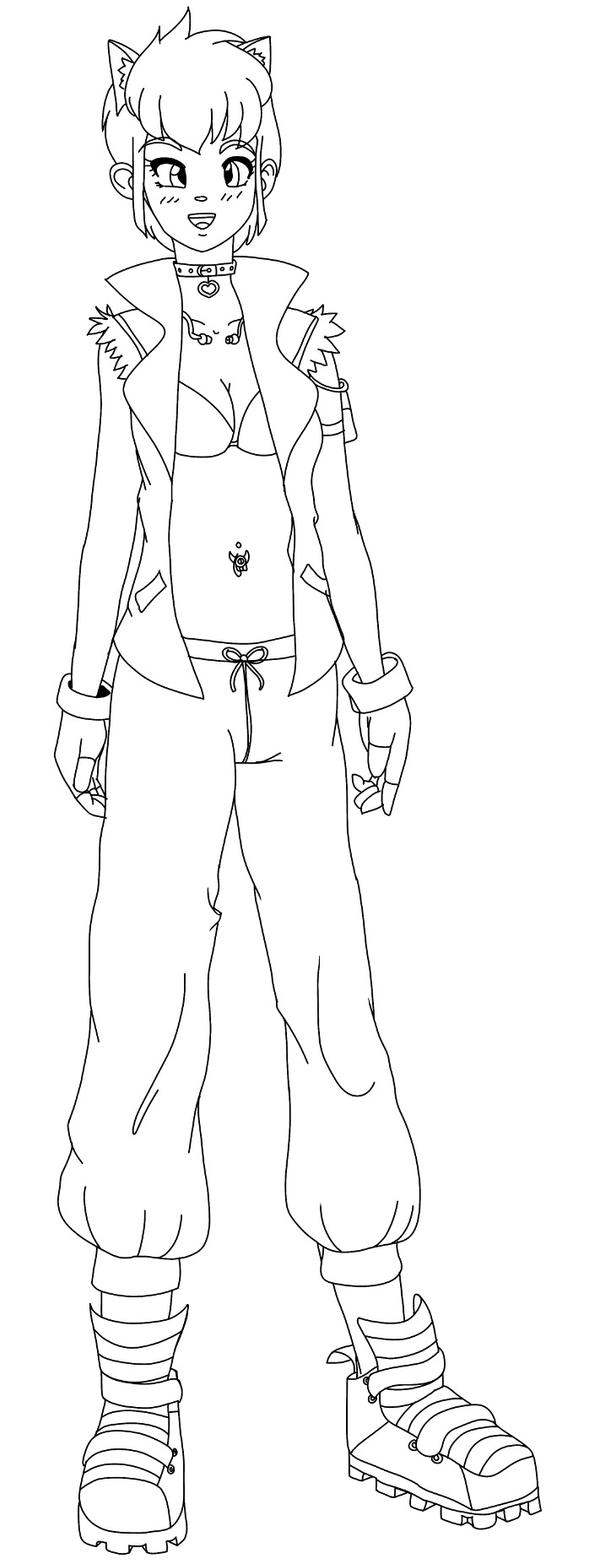 RWBY OC: Denim (Linework)