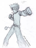Manga Fight Punch Sketch