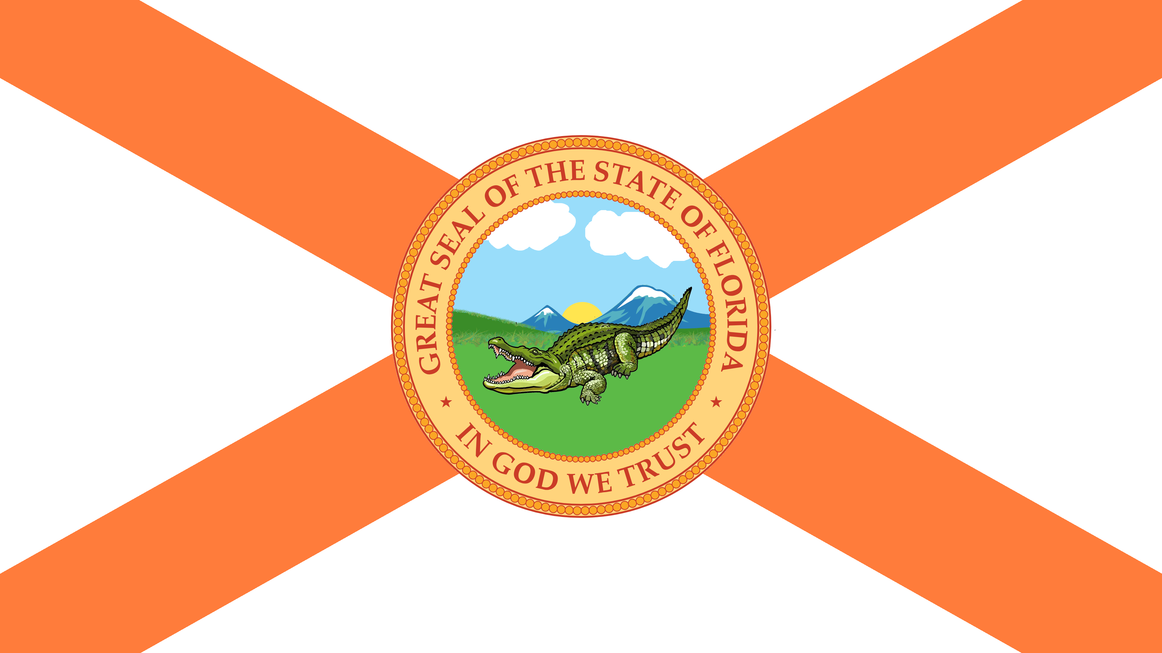 Florida Custom Flags Flag of Florida (Redesign) by PeterSchulzDA on DeviantArt