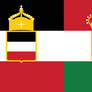 German-Hungary Flag in style of Austro-Hungary