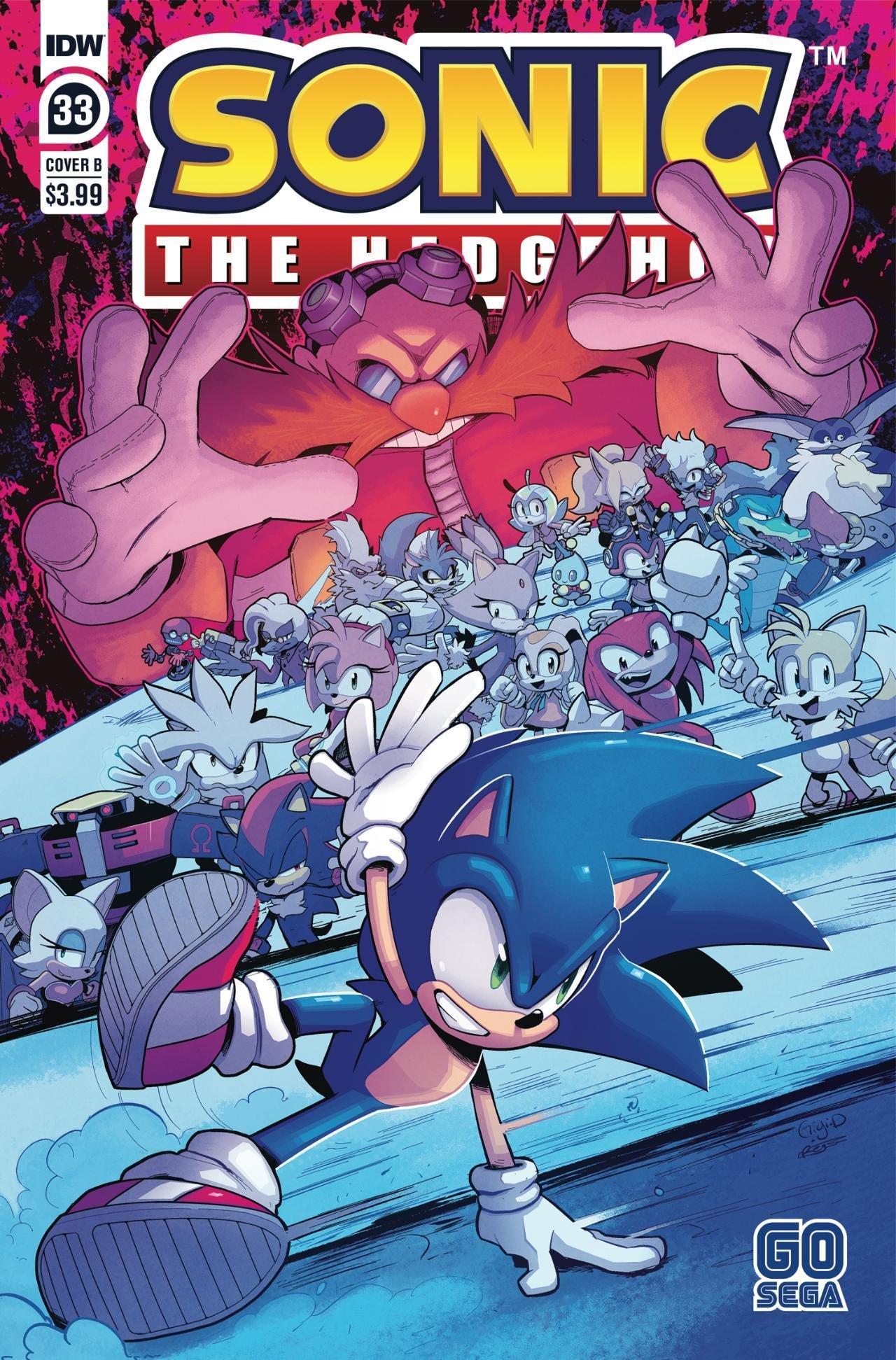 Sonic the Hedgehog Comic Cover Art 4 Wall Scroll