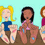 Brittany, Jodie and Helen feet tickle (request)