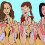 Sandi, Stacy and Tiffany feet tickle (req.)