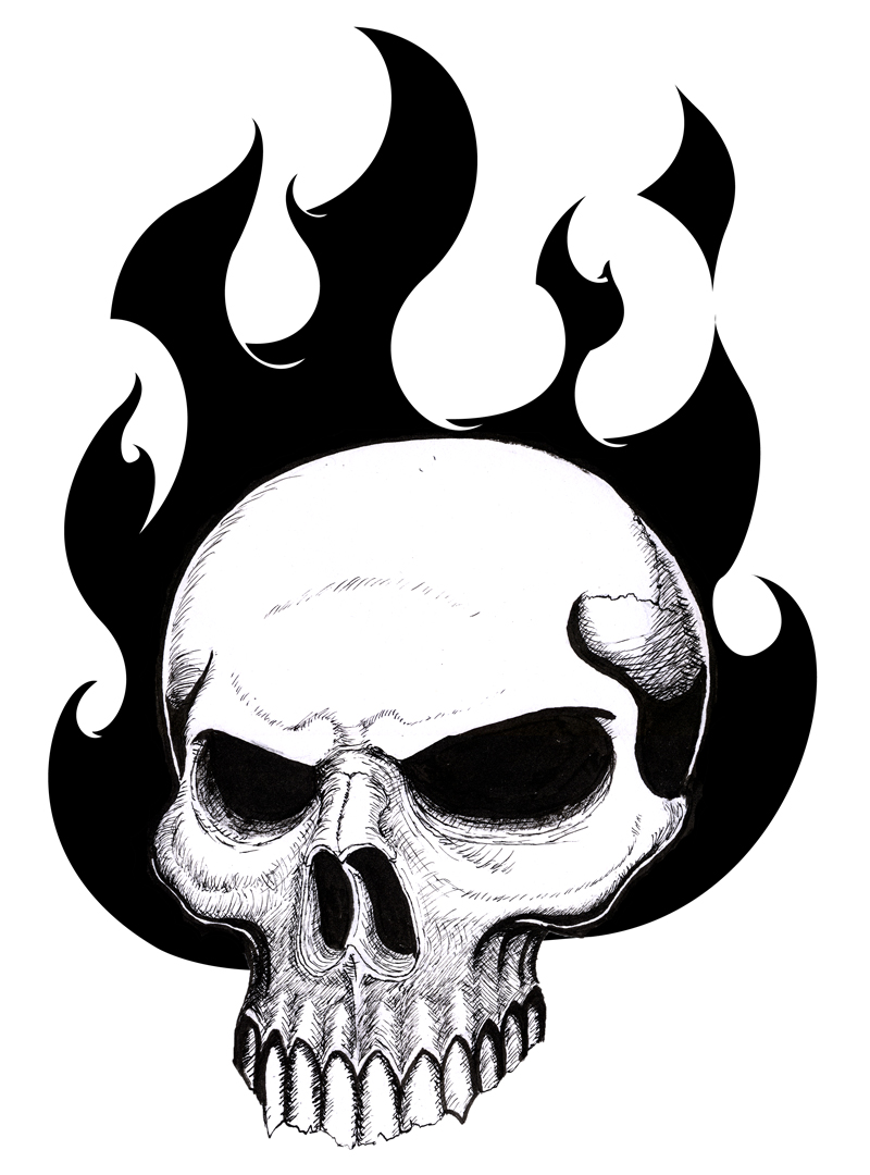 Flaming Skull by oneyedog on DeviantArt Flaming Skull by oneyedog on DeviantArt
