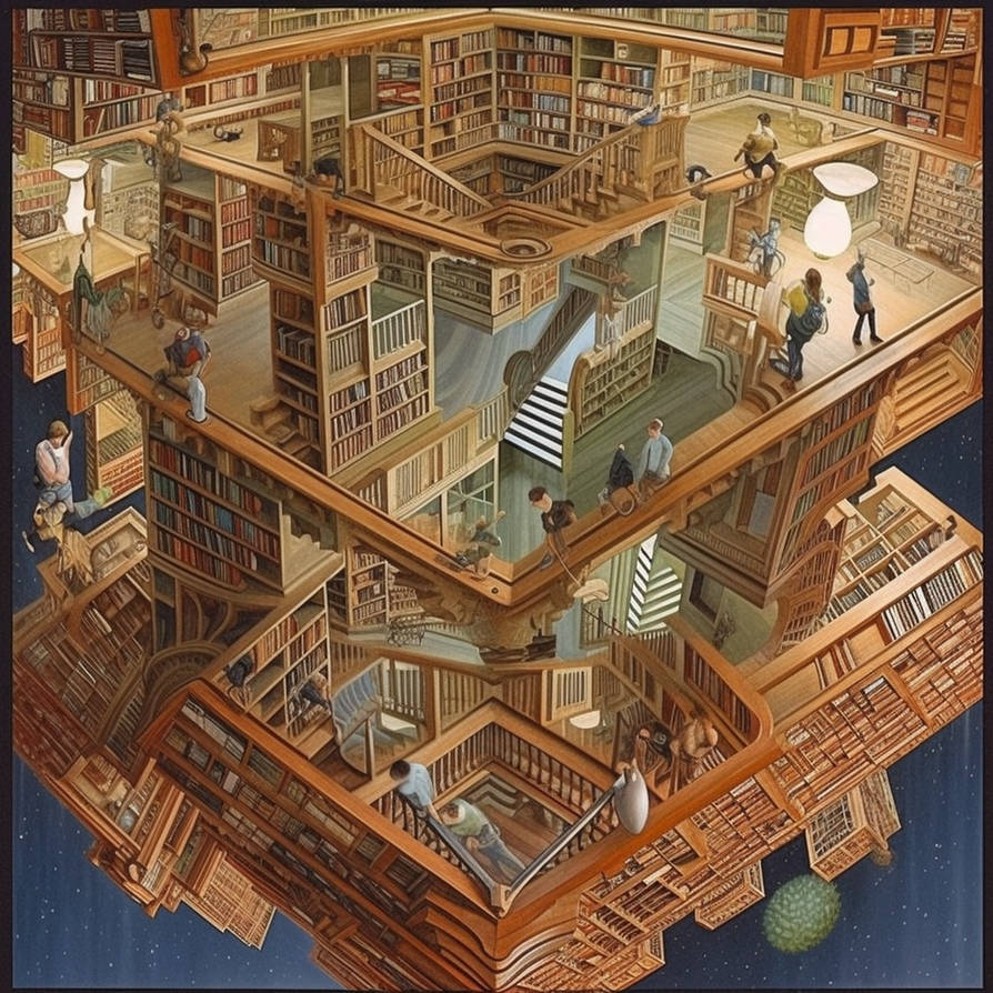 Escher Library by soraxtm on DeviantArt