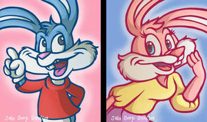 Buster and Babs Bunny by JellySoupStudios Buster and Babs Bunny by JellySoupStudios