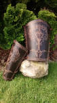 Carved Stag Bracers by MeridithRose