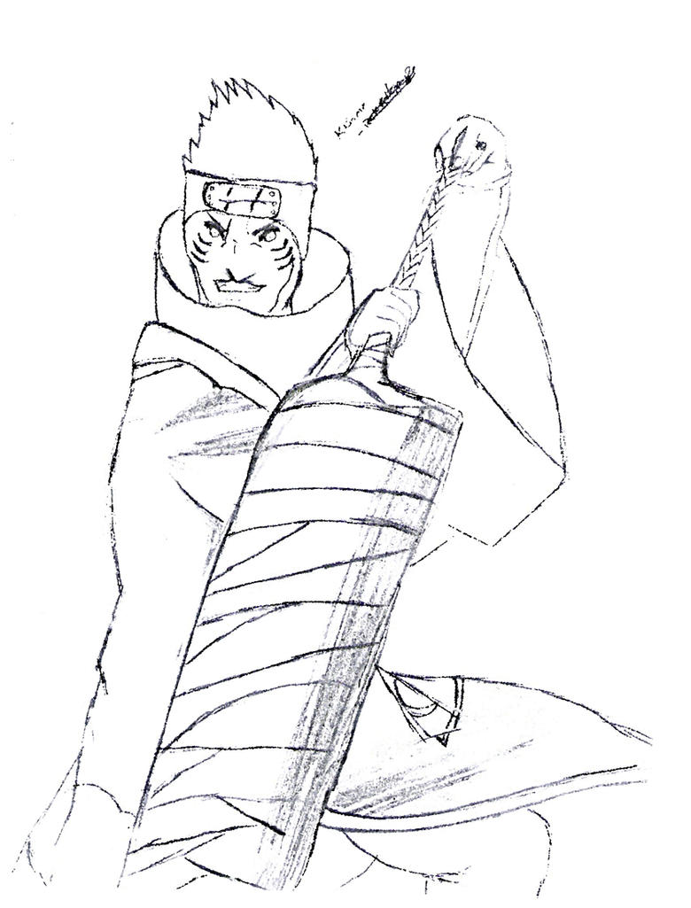 Кисаме раскраска