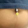 Showing off my fake Bellybutton piercing.