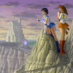 Sailor Sun and Sailor Mercury