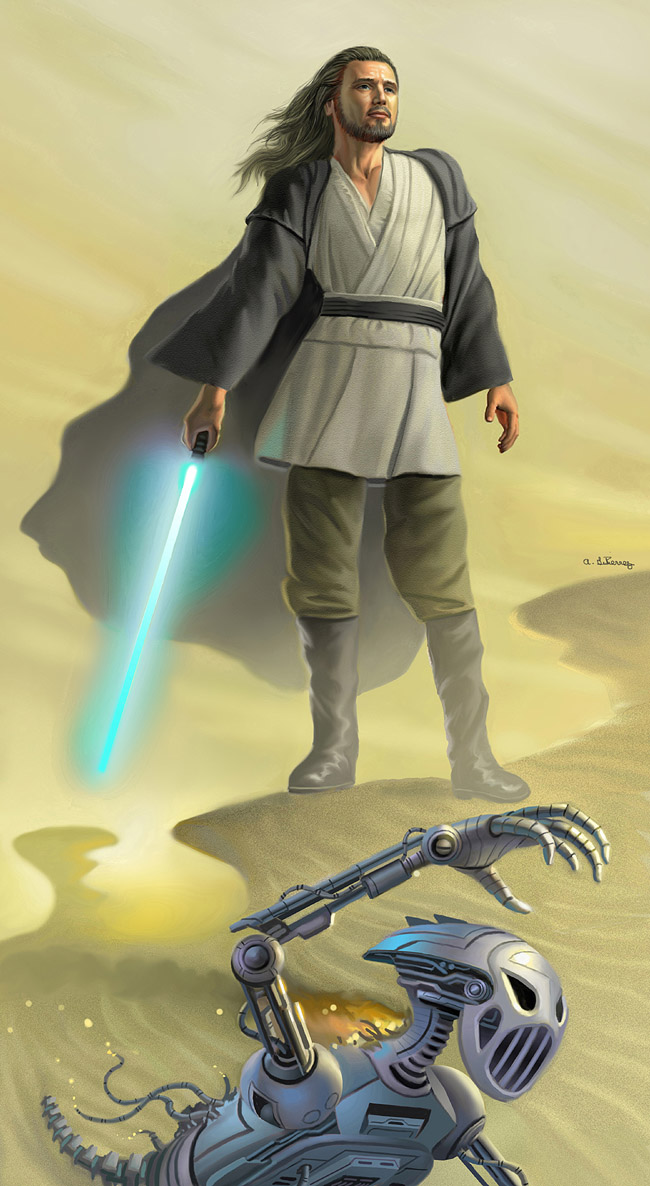 Qui Gon Jinn by AlanGutierrezArt on DeviantArt