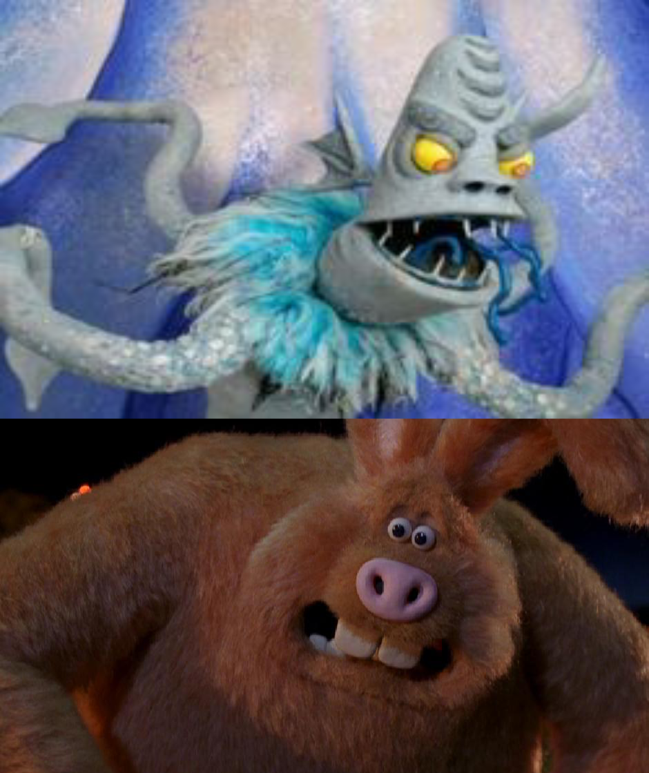 Abominable Snow Mollusk vs Were-Rabbit by Pinkyzilla123 on DeviantArt