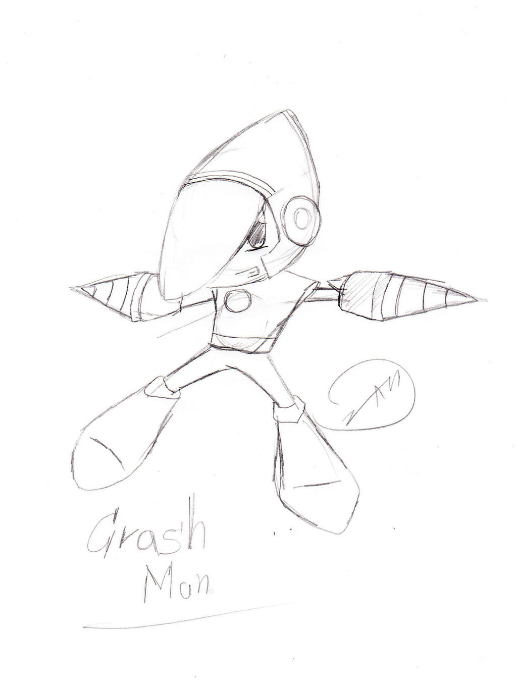 Crashman Sketch by ZanStaedtler on DeviantArt