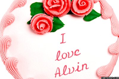 'I love Alvin' cake