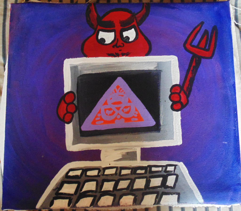 Meet Satan, Chloe's Computer Demon by chainsawsanta on DeviantArt