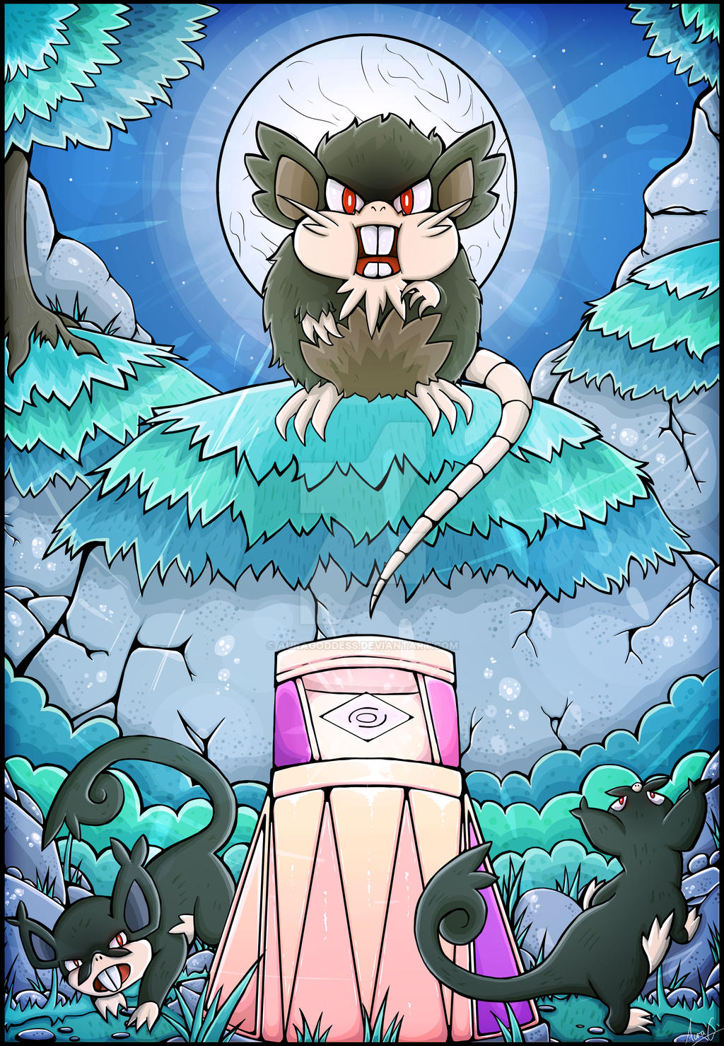 Totem Raticate: Moon's First trial - Pokemon