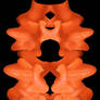 Orange wall piece creature