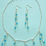 Blue necklace set