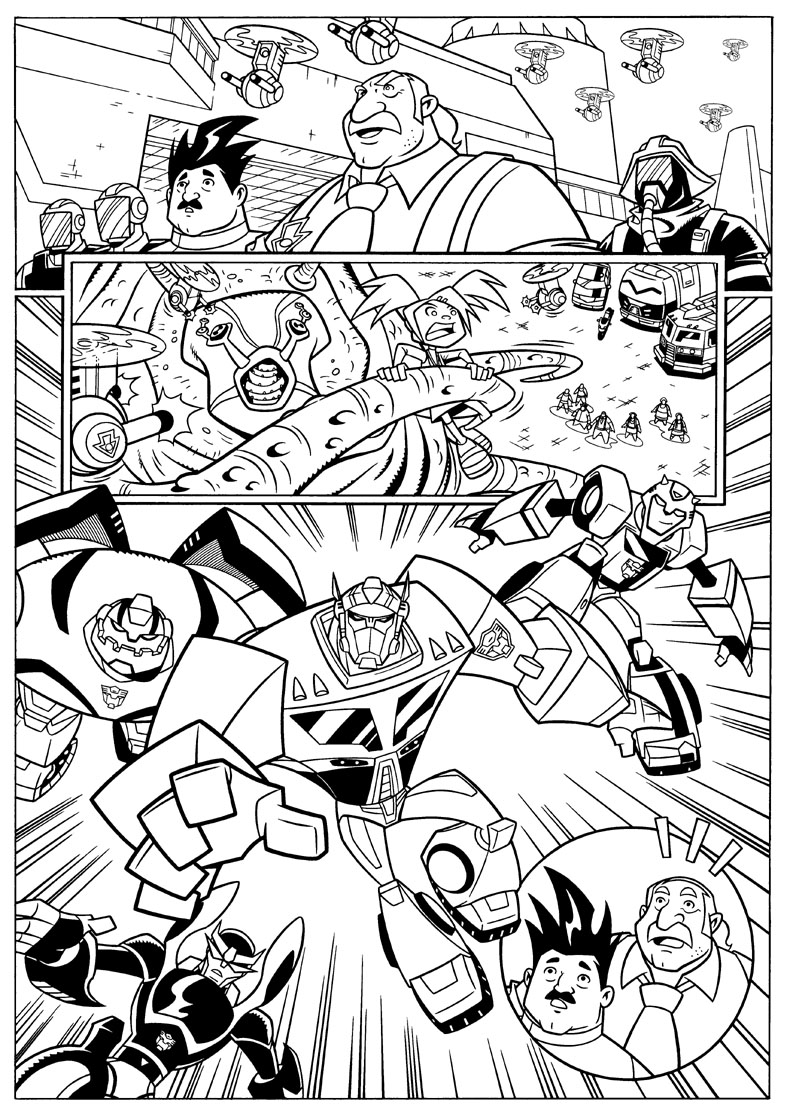 Transformer Deviantart Inks Transformers animated page 11 ink. by Leandrocorralinker on DeviantArt