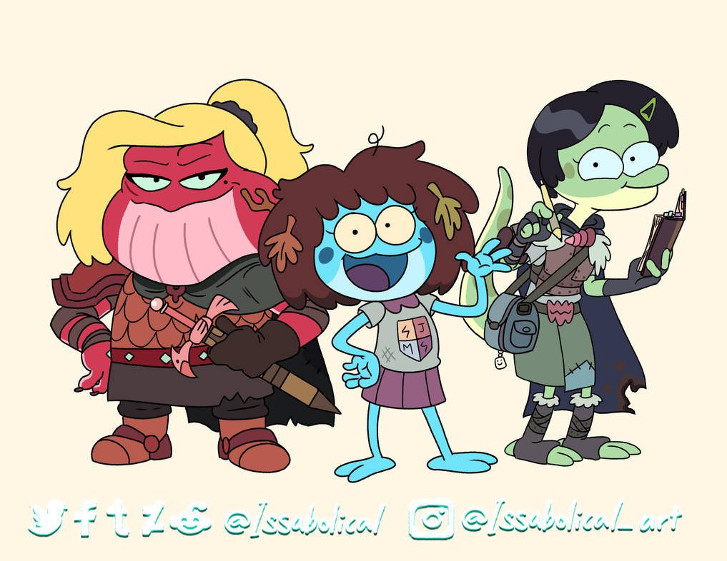 Anne, Sasha, and Marcy Amphibians by Issabolical on DeviantArt