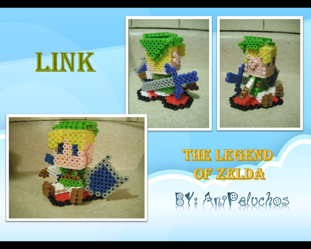 The Legend of ZELDA 3D Link pixel Bead Figure 
