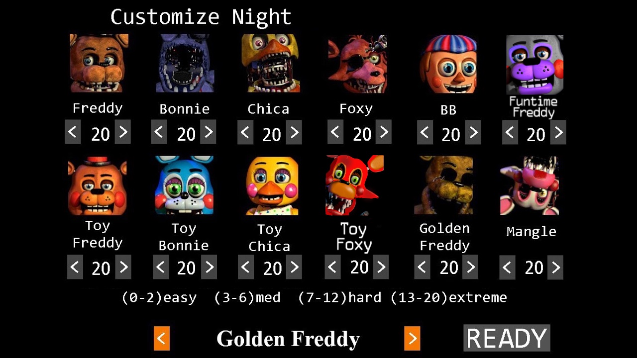 The Complete Ultimate Custom Night Version 2 by Will220 on DeviantArt